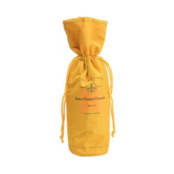 Veuve Cliquot Champagner Flaschentasche 0,7l Orange mit Kordel Geschenk Mantel