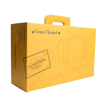 Veuve Cliquot Champagner Tasche Traveller inkl 2 Gläser Picknick Korb Set Orange