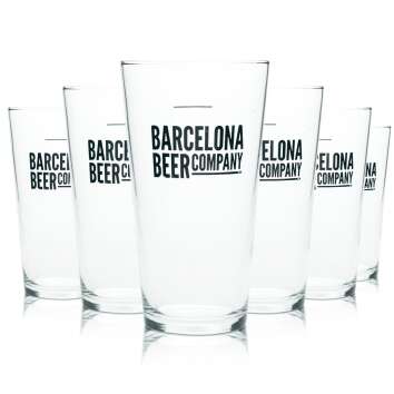 12 Barcelona Beer Company Bier Glas Becher 250ml neu