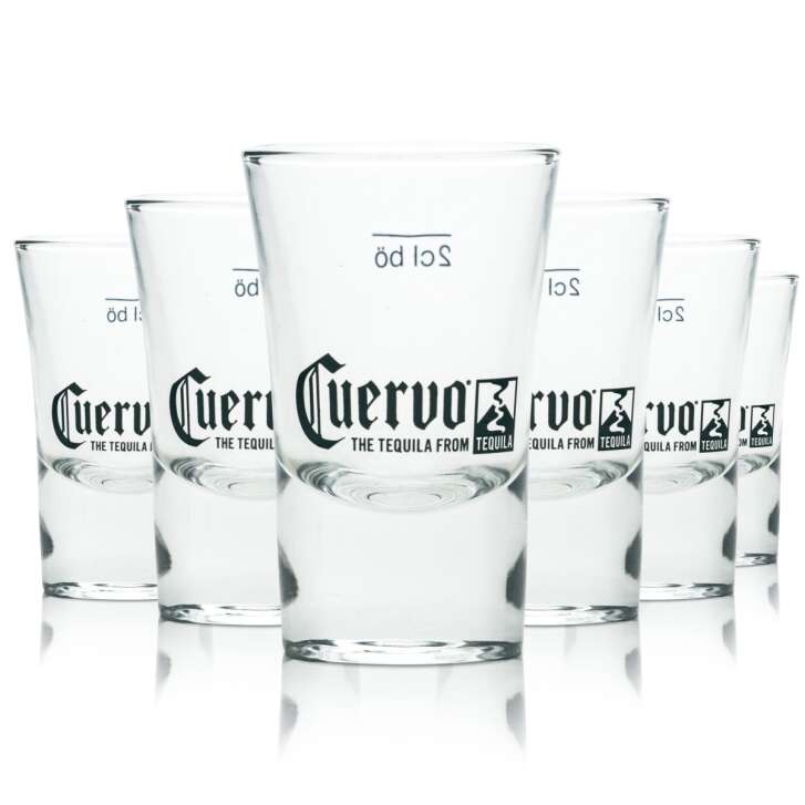 6 Cuervo Tequila Glas Schnapsglas 2cl neu