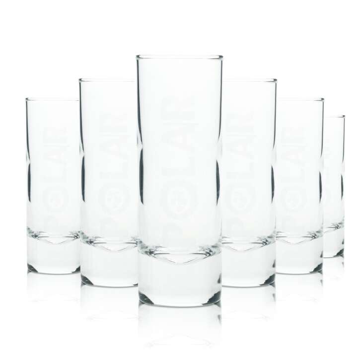 6 Berentzen Likör Glas Schnapsglas 2/4cl Polar neu