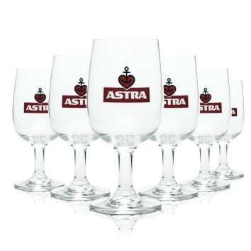 6x Astra Bier Glas Pokal 0,2l Ritzenhoff Tulpe...