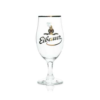 6x Eibauer Bier Glas Pokal 0,3l Goldrand Rastal Tulpe...