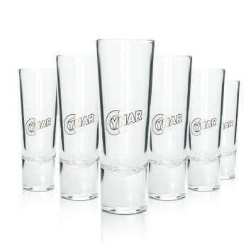 6x Cynar Amaro Glas On Ice Gläser Eichstrich 4cl...