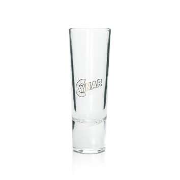 6x Cynar Amaro Glas On Ice Gläser Eichstrich 4cl Cocktail Retro Logo Bar Gold