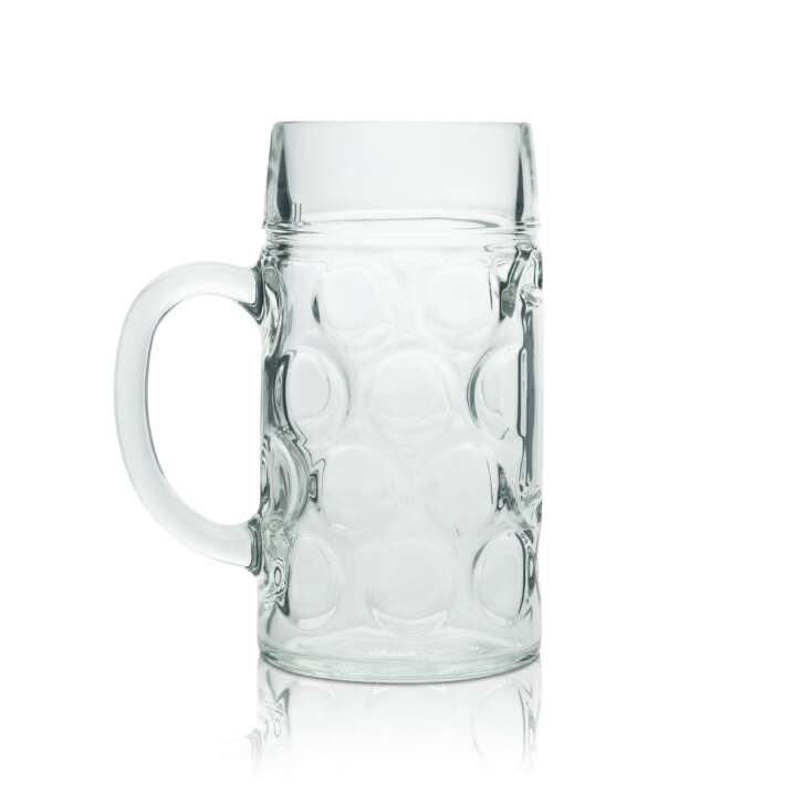 Bierglas Maßkrug Bierkrug 1L Humpen Seidel Gläser Henkelkrug Blanko Ohne Logo