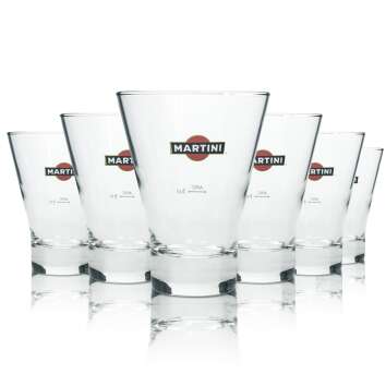 6x Martini Aperitif Glas Tumbler Cocktail Gläser Longdrink Becher Cup 200ml Bar
