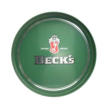 Becks Bier Tablett Retro grün Gläser Kellner...