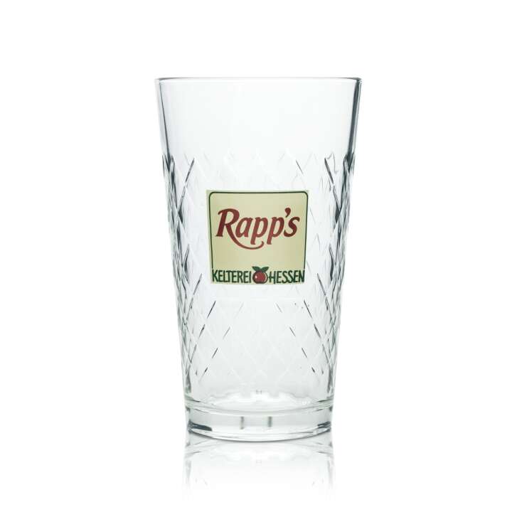 Rapps Saft Glas Longdrink 0,5l Relief Longdrink Gläser Kelterei Apfelwein