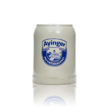 6x Ayinger Bier Krug 0,5l Ton Seidel Henkel Glas...
