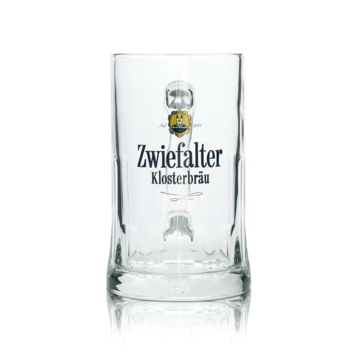 6x Zwiefalter Klosterbräu Bier Glas 0,5 Krug Sahm Seidel Henkel Gläser Krüge Beer