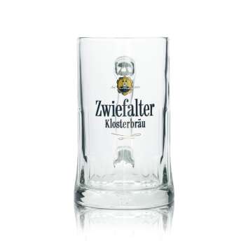 6x Zwiefalter Klosterbr&auml;u Bier Glas 0,5 Krug Sahm...