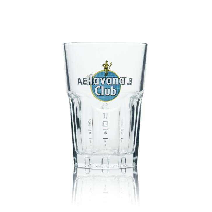 1 Havana Club Rum Glas 0,34l Longdrinkglas "Tiger" Blau Rastal neu