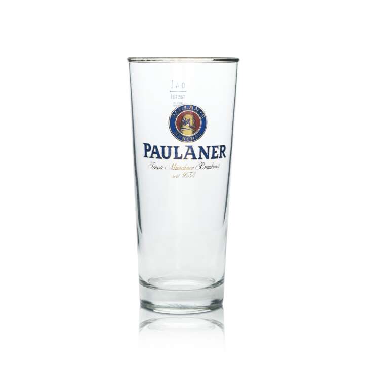 6x Paulaner Bier Glas 0,4l Willi Becher Rastal Pint Gläser Helles Brauerei Beer München