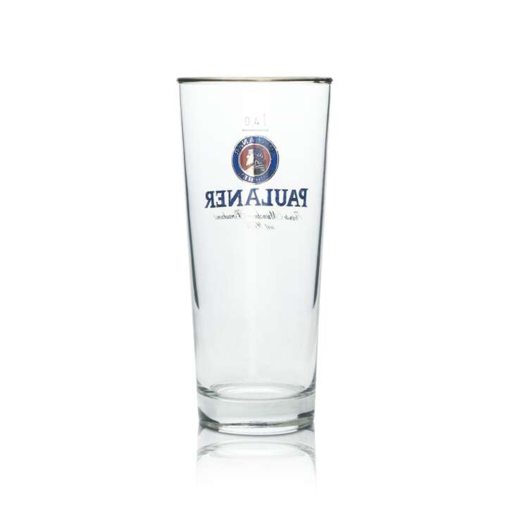 6x Paulaner Bier Glas 0,4l Willi Becher Rastal Pint Gläser Helles Brauerei Beer München