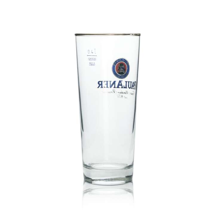 6x Paulaner Bier Glas 0,4l Willi Becher Rastal Pint Gläser Helles Brauerei Beer München