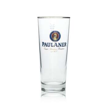6x Paulaner Bier Glas 0,4l Willi Becher Rastal Pint Gläser Helles Brauerei Beer München