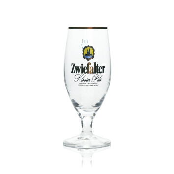 6x Zwiefalter Bier Glas 0,2l Tulpe Kloster Pils Goldrand...