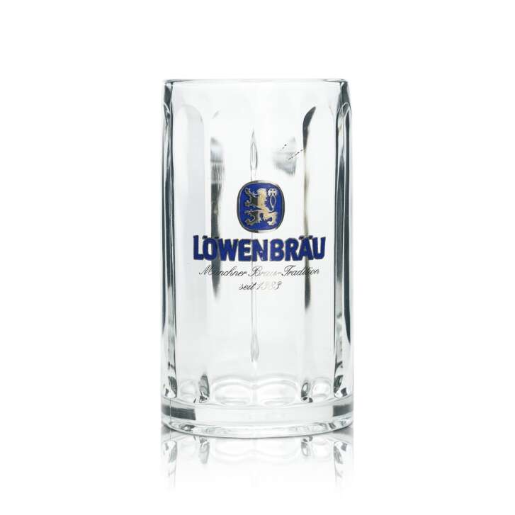 6x Löwenbräu Bier Glas 0,4l Krug Rastal Seidel Gläser Henkel Krüge Humpen Brauerei