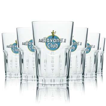 6x Havana Club Rum Glas 34cl Tiger blau Rastal Sonderedition