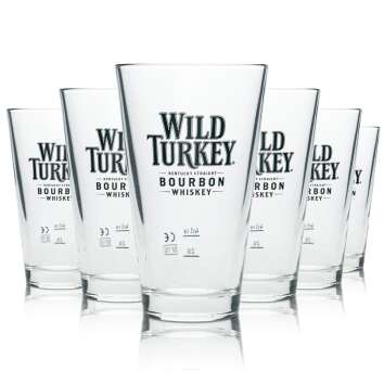 6x Wild Turkey Whiskey Glas Longdrink 250ml Cocktail...