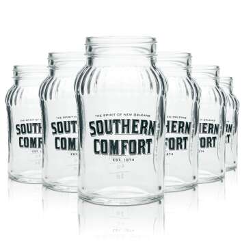 6x Southern Comfort Whiskey Glas Mason Jar 330ml...