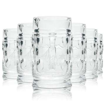 6x Alpenschnaps Steinbeisser Glas Mini Masskrug 2cl...