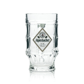 6x Alpirsbacher Bier Glas 0,4l Krug Strassburg Sahm Seidel Henkel Gläser Krüge Beer
