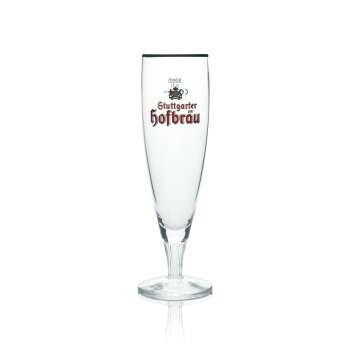 6x Stuttgarter Hofbräu Bier Glas 0,3l Tulpe Goldrand...