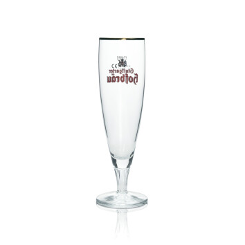 6x Stuttgarter Hofbräu Bier Glas 0,3l Tulpe Goldrand Sahm Pokal Gläser Brauerei Beer