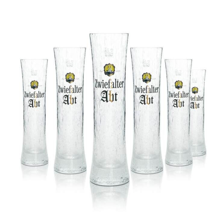 6x Zwiefalter Bier Glas 0,3l Abt Eismuster Rastal Pokal Gläser Tulpe Willi Becher Beer
