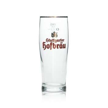 6x Stuttgarter Hofbräu Bier Glas 0,3l Willi Becher Goldrand Sahm Gläser Pils Brauerei