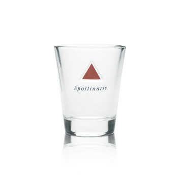 6x Apollinaris Wasser Glas 100ml Mini Relief Becher...