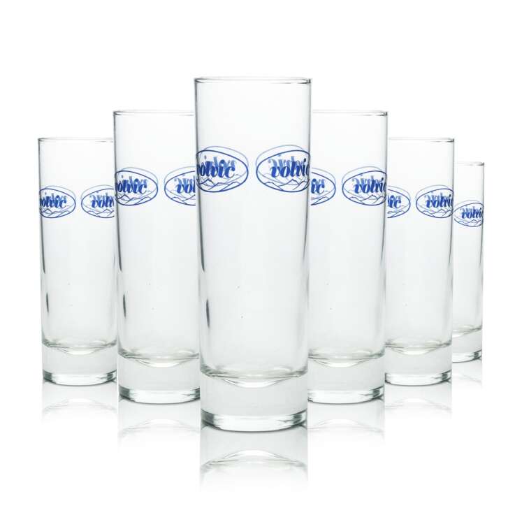 6x Volvic Wasser Glas 0,2l Longdrink Becher Gastro Gläser Cocktail Trinkglas Bar
