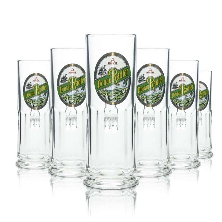 6x Hirsch Bräu Bier Glas 0,3l Krug Donauradler Maximilian Seidel Sahm Henkel Gläser