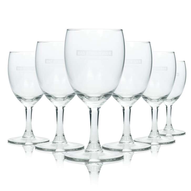 6x Bad Dürrheimer Wasser Glas 0,2l Pokal Gläser Trinkglas Getränke Gastro Kelch