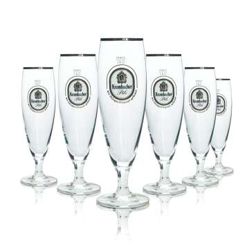 6x Krombacher Bier Glas Pokal Exklusiv 0,4l Tulpe...