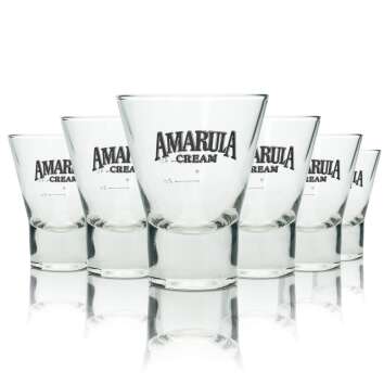 6x Amarula Cream Glas 0,1l Likör Tumbler Gläser...