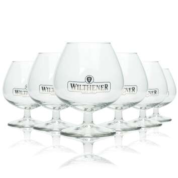6x Wilthener Weinbrand Glas 0,25l Cognac Degustation...