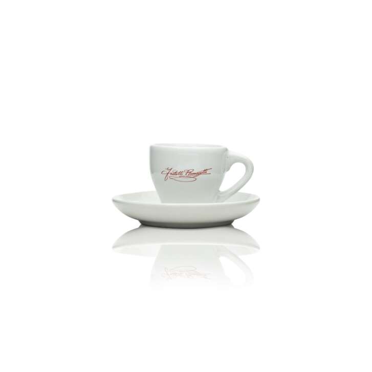 Ramazzotti Lik&ouml;r Tasse + Untertasse 50ml Wei&szlig; Porzellan Teller Kaffee Espresso