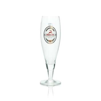 6x Hirsch Br&auml;u Bier Glas 0,25l Alba Pokal Pils...