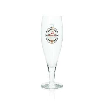 6x Hirsch Br&auml;u Bier Glas 0,4l Pils Pokal Sahm...