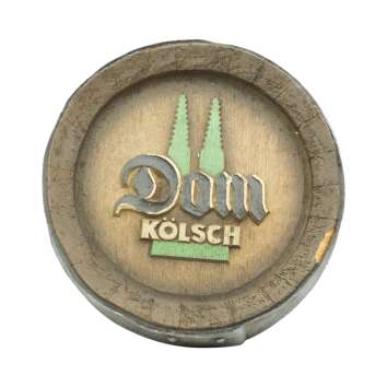 Dom Kölsch Bier Fassbier Deckel Werbeschild Holzoptik Fassboden Kunststoff grün