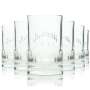 6x Jim Beam Whiskey Glas 0,2l Tumbler Relief Druck Gläser Retro Selten Longdrink
