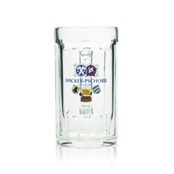 6x Hacker Pschorr Bier Glas 0,3l Krug Sahm Seidel Henkel...