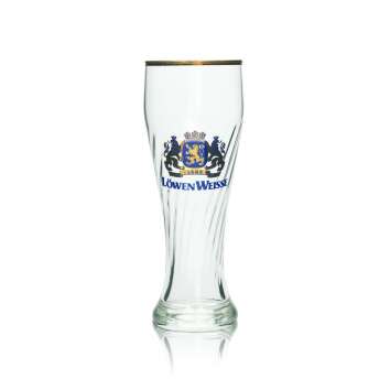 6x L&ouml;wen Weisse Bier Glas 0,3l Weizen Hefe...
