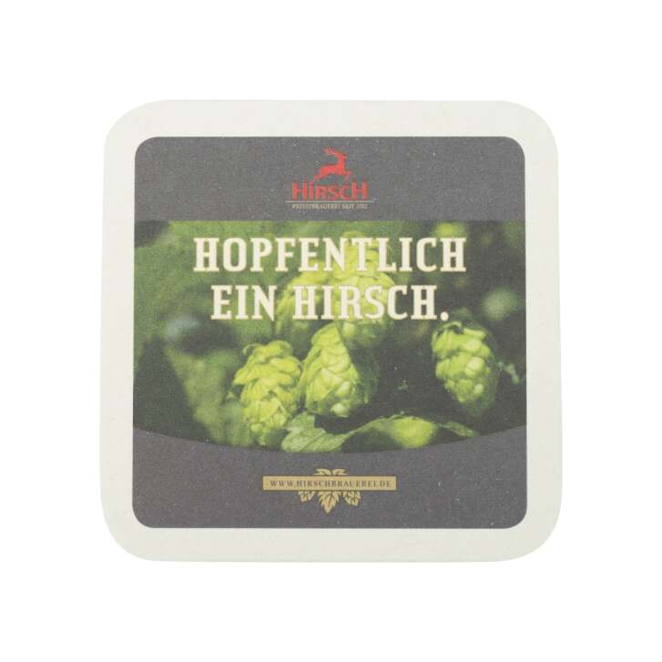 80x Hirschbräu Bier Bierdeckel 10x10cm Untersetzer Gläser Gastro Glas Becher Bar