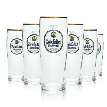 6x Zwiefalter Bier Glas 0,2l Klosterbr&auml;u Becher...