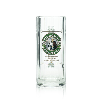 6x Alpirsbacher Bier Glas 0,3l Krug Wallenstein Seidel Sahm Retro Logo Gläser