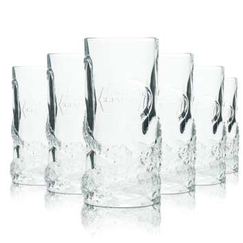 6x Kraken Rum Glas 0,4l Longdrink Relief Kristall...